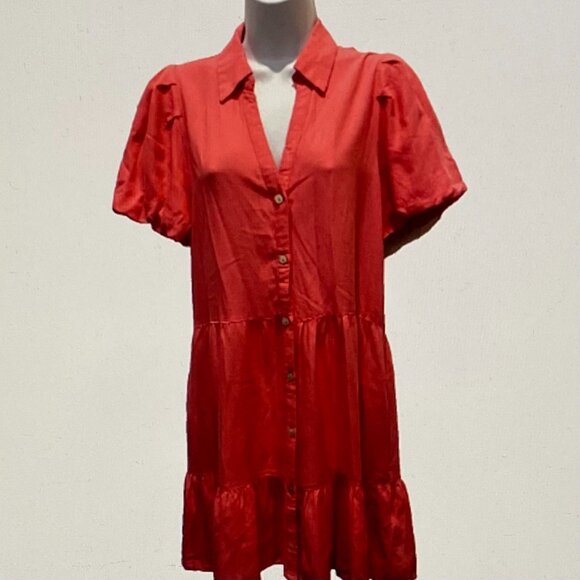 ELAN BUTTON FRONT SHIRT MINI DRESS NWT SM - Picture 4 of 6